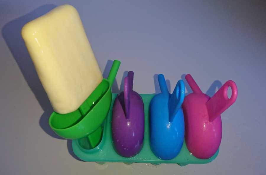 carnivore ice cream in popsicle mold - the final product