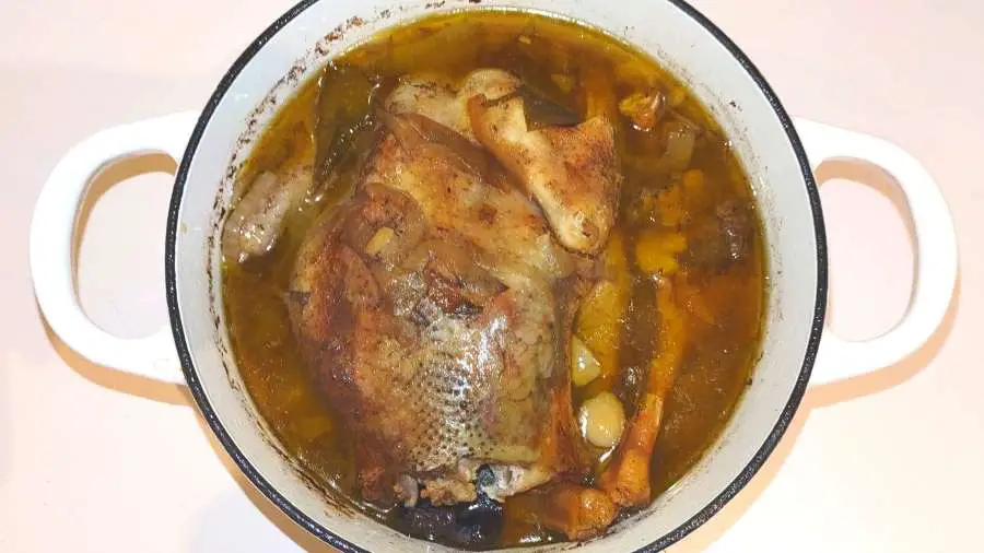 carnivore-ish slow cook whole chicken in a Dutch oven