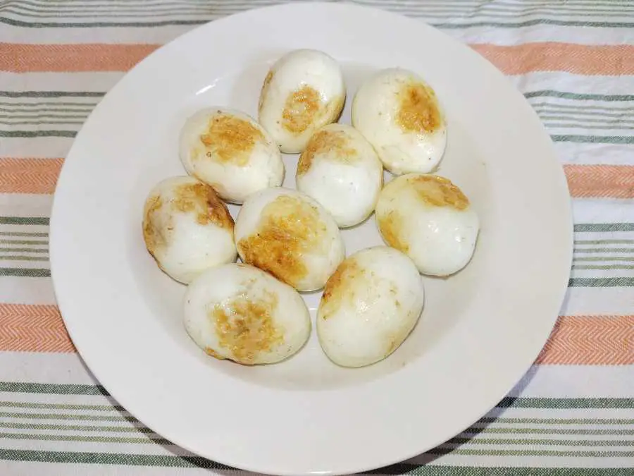 fried boiled eggs