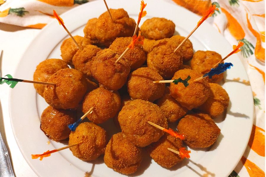Carnivore chicken meatballs on a plate